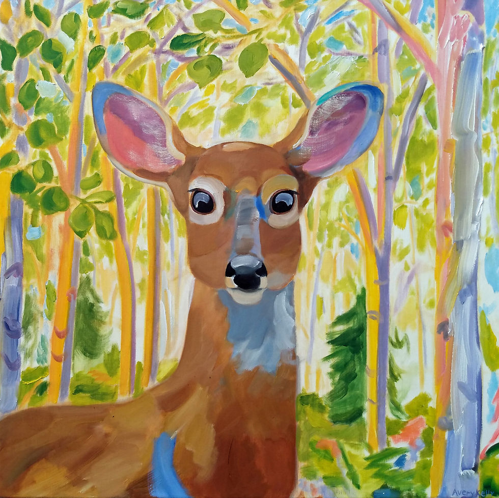 Deer in Aspen Grove