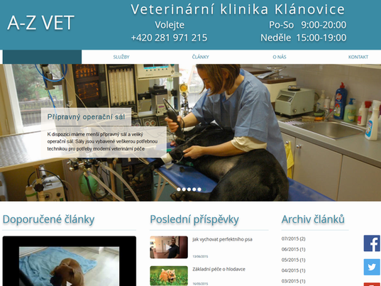 Výroba webových stránek www.veterina.net