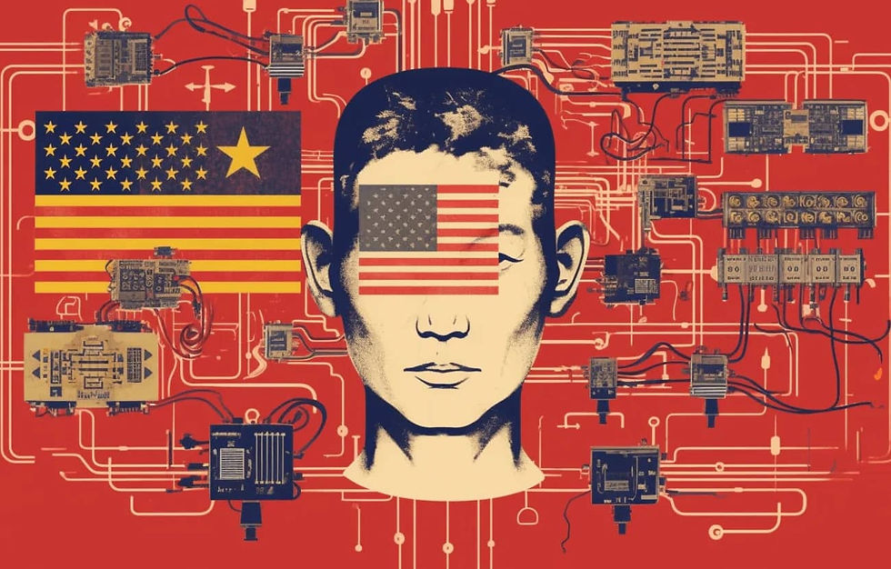 Actualmente, los chinos constituyen el grupo étnico más grande de estadounidenses de origen asiático (alrededor del 22%). Según el censo estadounidense de 2020, hay más de 4,2 millones de chinos en Estados Unidos, más del 1,2% de la población total; sin embargo, el Departamento de Agricultura (USDA) estadounidense informa que solo poseen 277.000 acres (112,098 Hectáreas) de tierras agrícolas estadounidenses, lo que representa menos del 1 por ciento de todas las tierras de propiedad extranjera (Imagen: hecha con inteligencia artificial en udemy.com).
