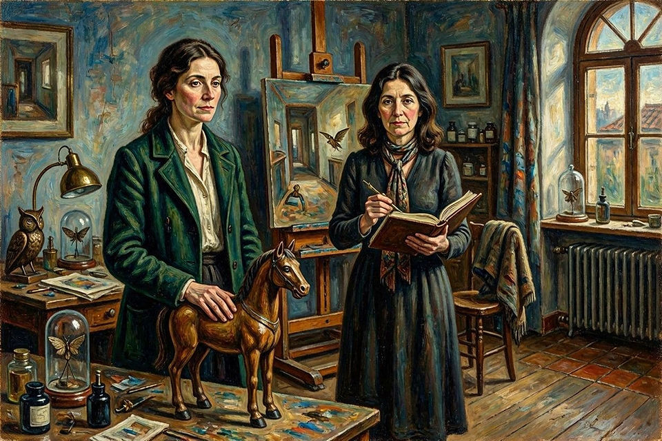 Remedios y Leonora en imagen con IA de Bing