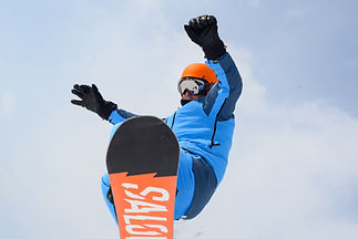 Snowboarder in Action