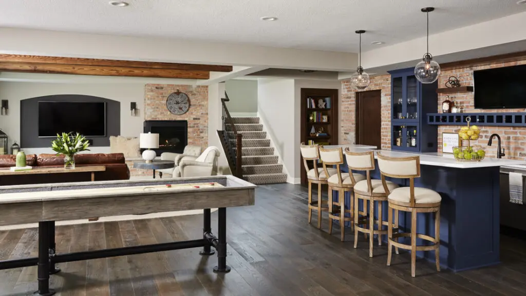 kitchen in the basement