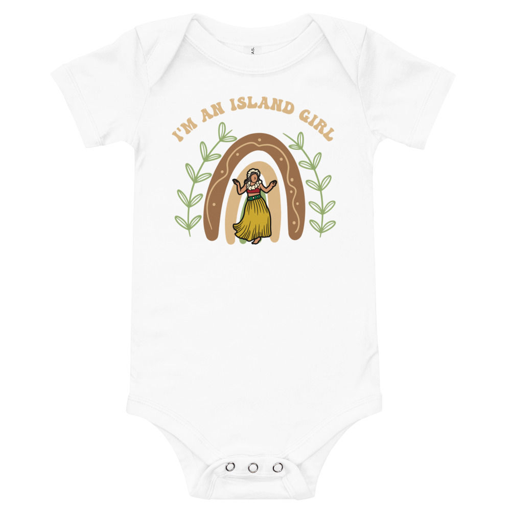 I'm an Island Girl Rainbow Hula Girl Onsie Bodysuit
