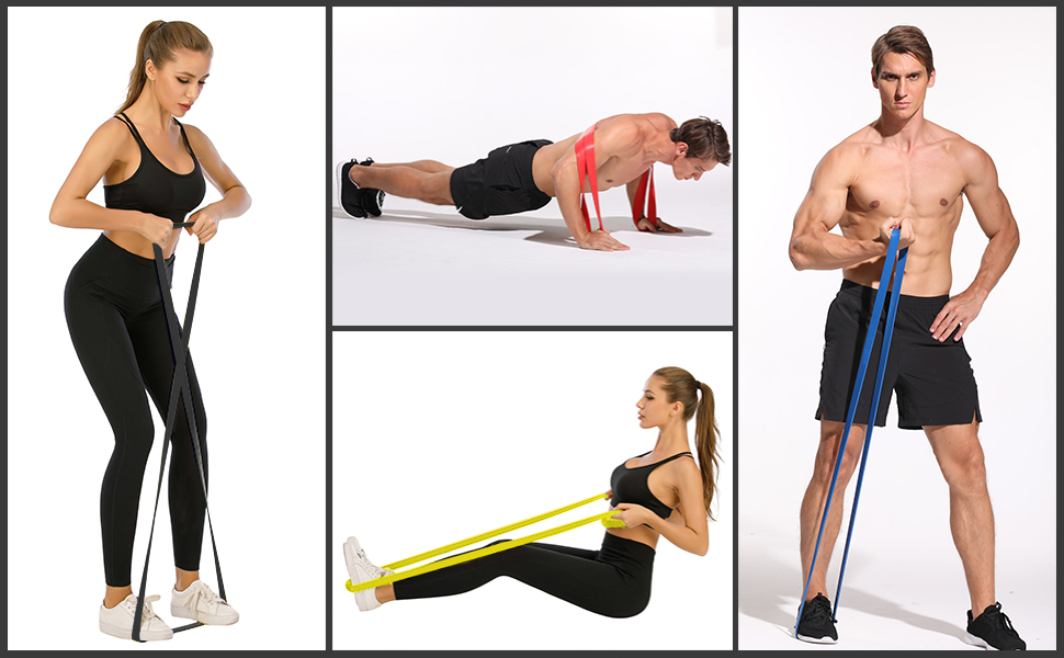 Thumbnail: 7 Levels Heavy-Duty Resistance Band Agility Training Workout Gym Equipment Yoga 