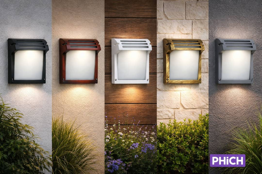 E27 thick glass outdoor wall light