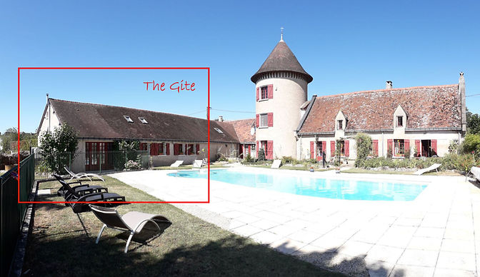 loire valley gite chinon pool and main house