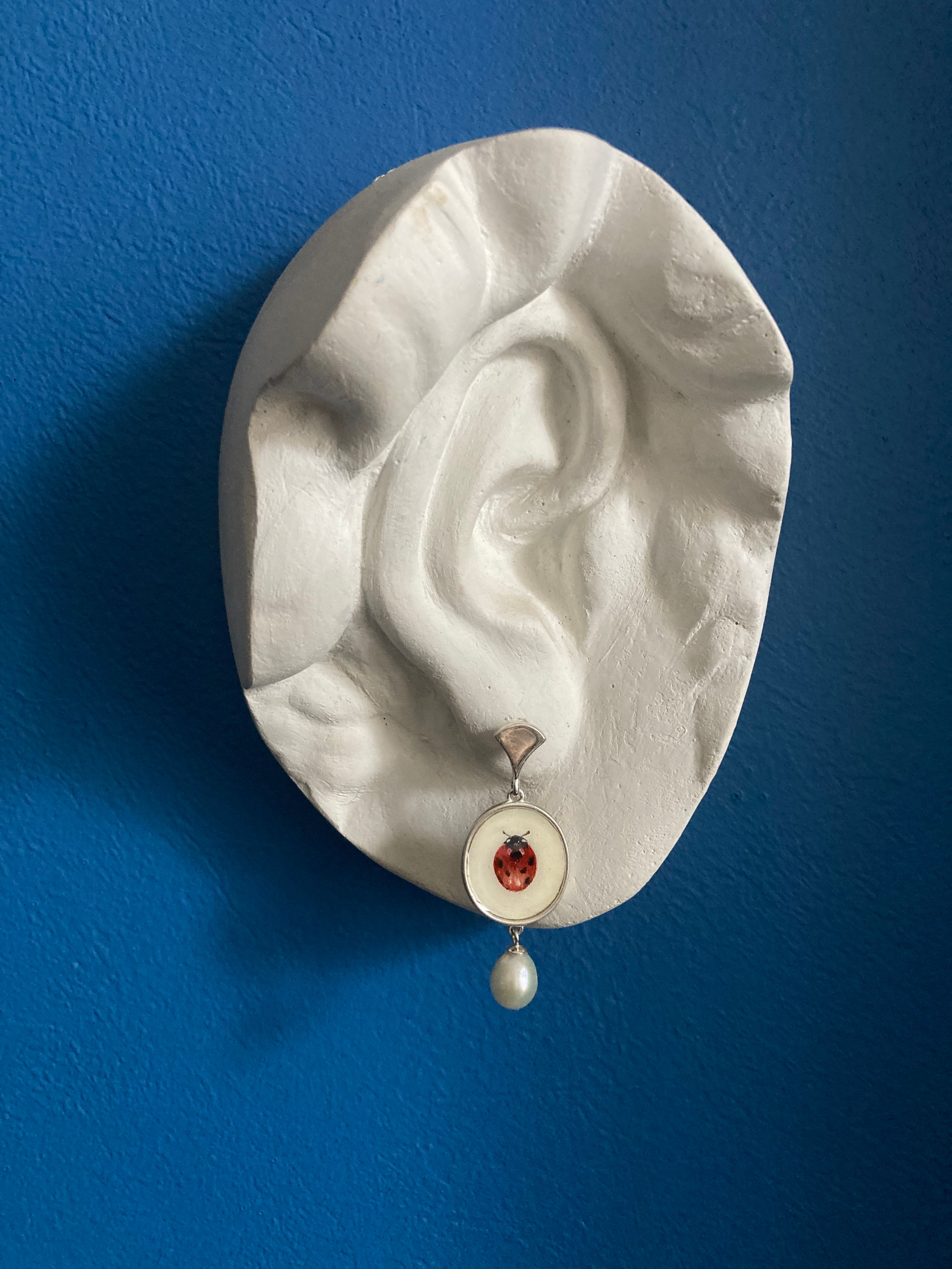 Lady Bug earrings