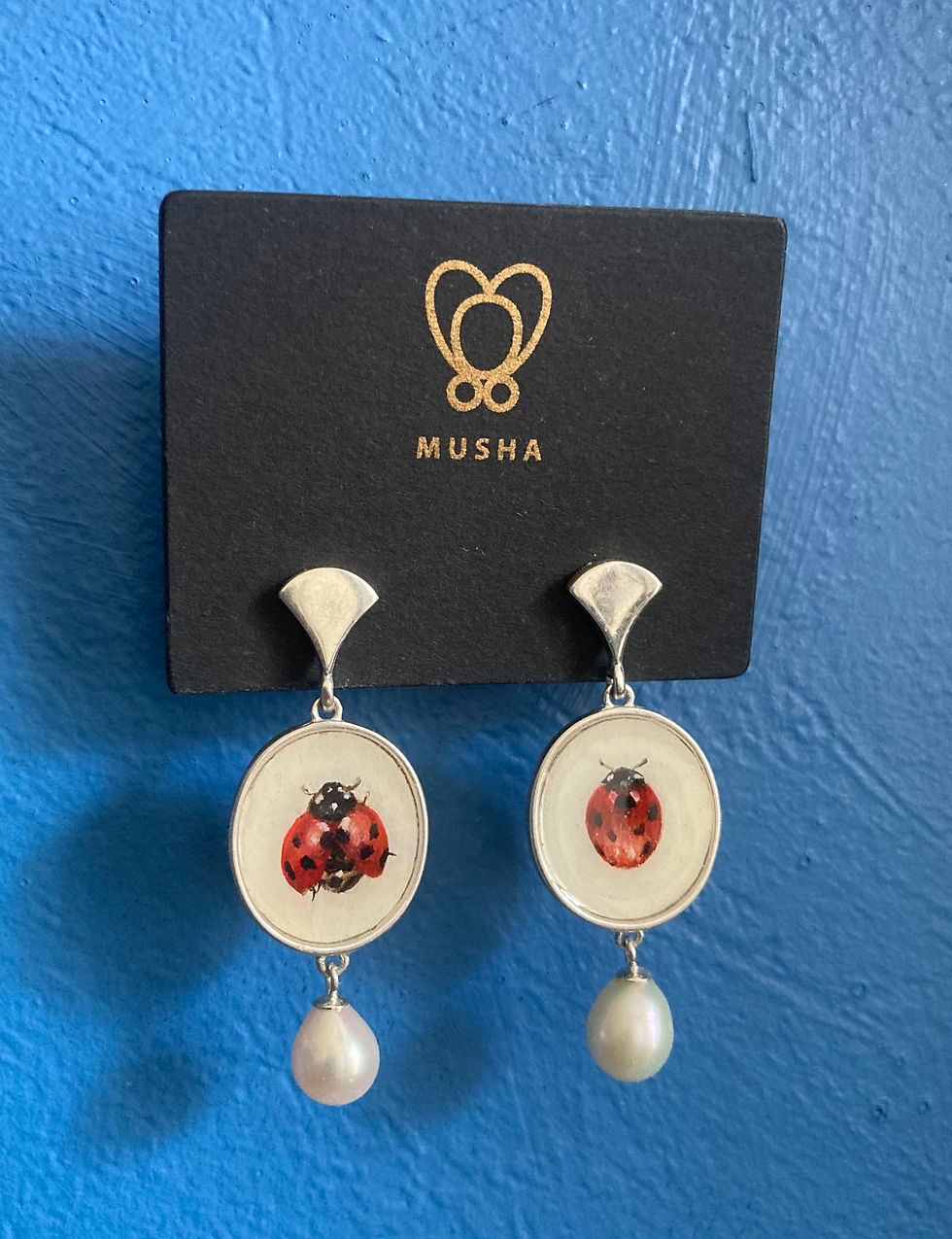 Sīktēls: Lady Bug earrings