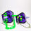 Thumbnail: METALLIC PURPLE NEON GREEN SPIKES