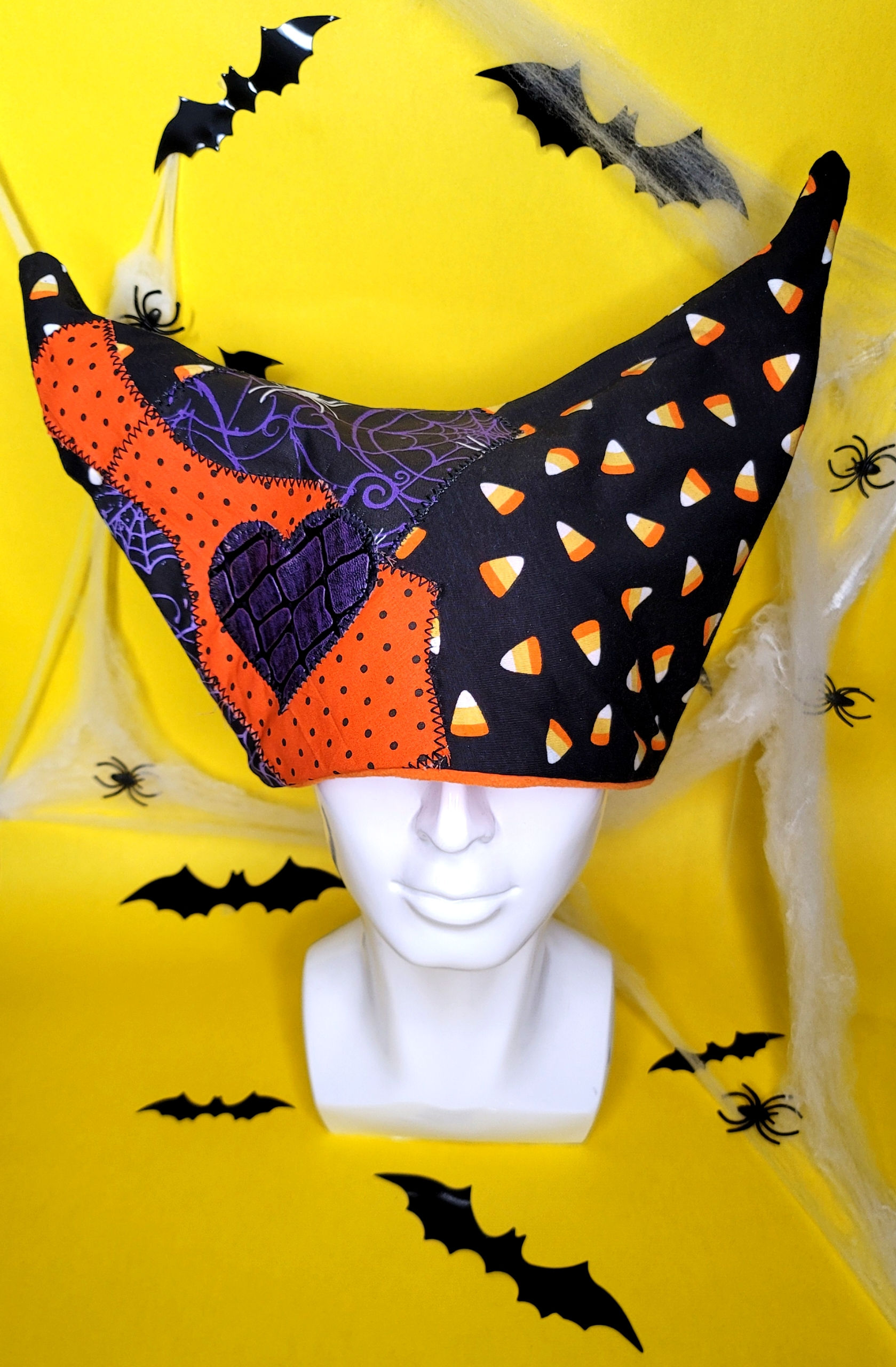 Candy Corn Heart Beanie