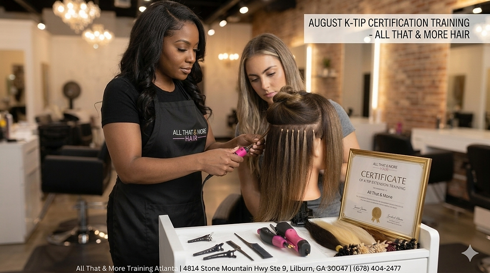Master the Art of K-Tip Extensions with All That & More Hair’s Private Certification Training