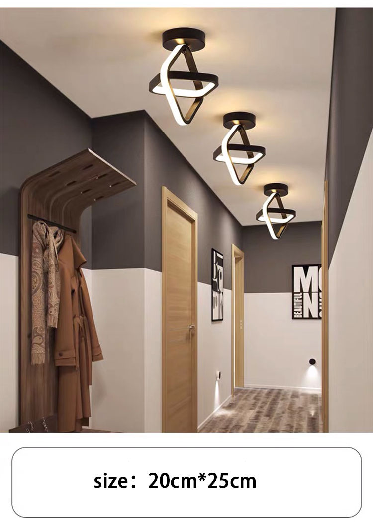 Miniature : Plafond moderne à LEDs lumière 2 anneaux Design créatif plafonnier luminaires