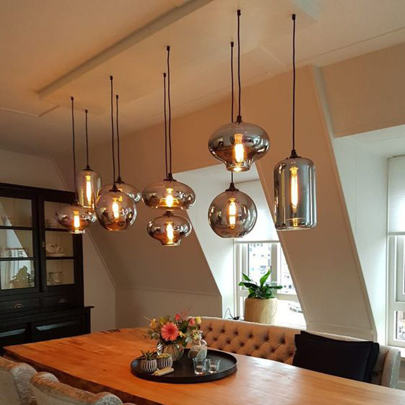 Miniature : Designer moderne led verre salle à manger lustre décoratif plafond pendentif éc