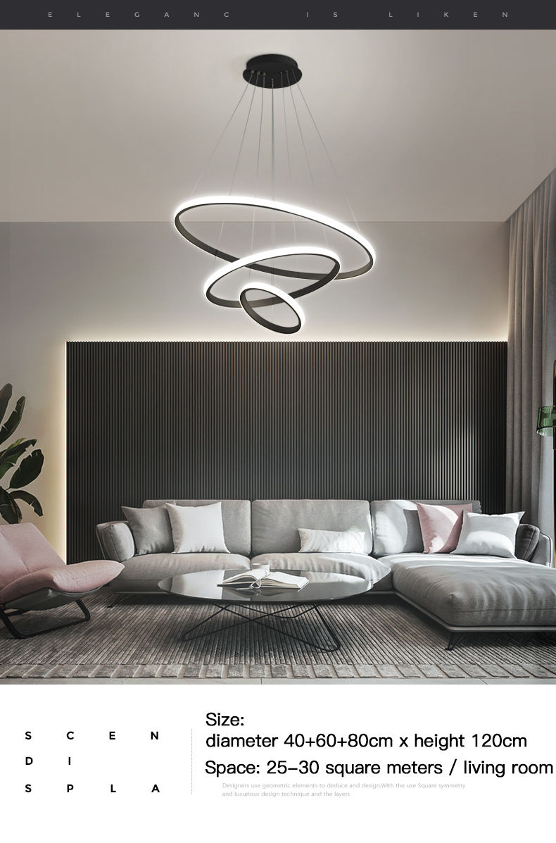 Miniature : Plafonnier LED Circulaire Noir au Design Moderne, Luminaire Décoratif d'Nik, Id