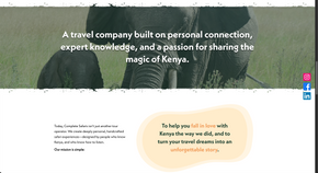 Complete Safaris is a travel company built on personal connection, expert knowledge, and a passion for sharing the magic of Kenya.