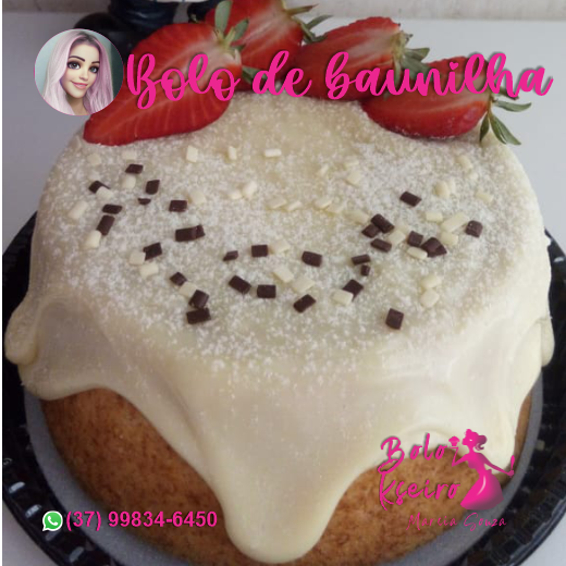 BOLO DE BAUNILHA E VULCÃO DE LEITE NINHO