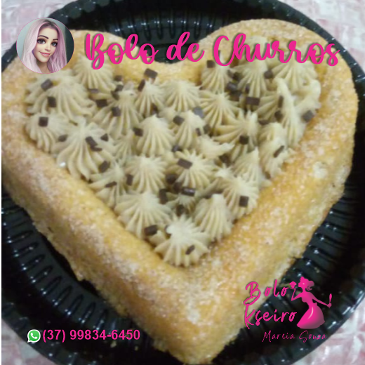 BOLO DE CHURROS DE CORAÇÃO
