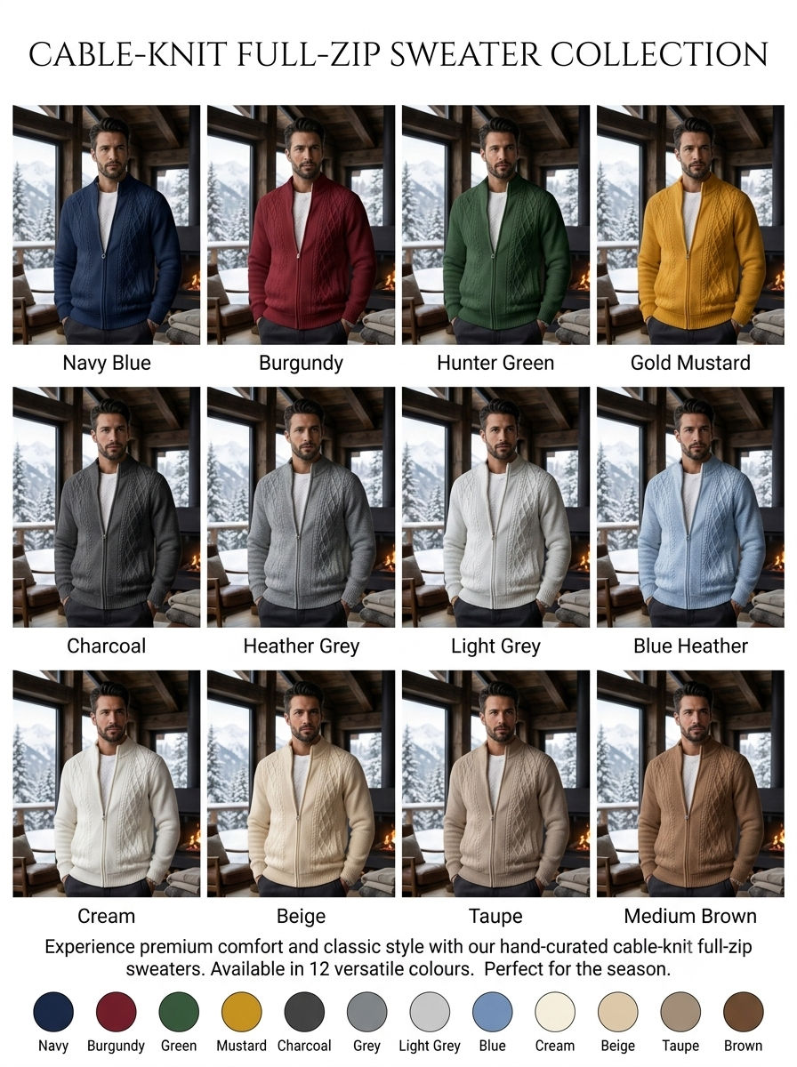 Thumbnail: Cable knit fur sweaters 