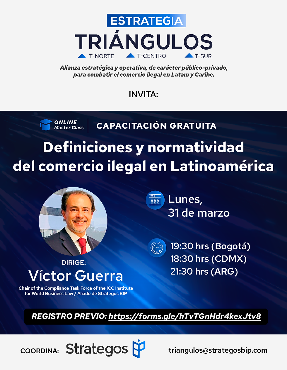 Capacitación gratuita dirigida por Dc. Víctor Hugo Guerra, experto invitado y aliado de Strategos BIP.