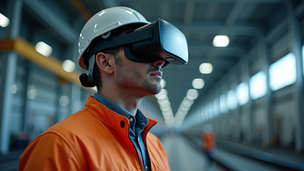 Penggunaan headset VR untuk pelatihan keselamatan industri