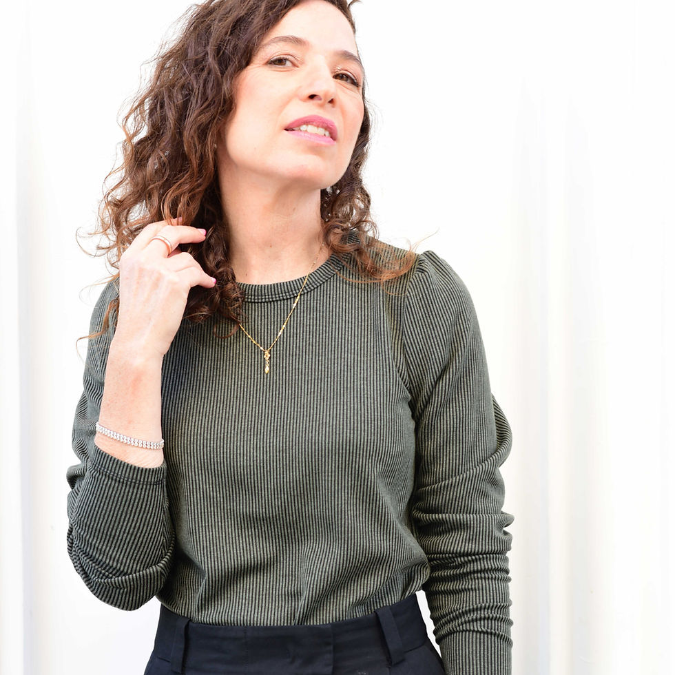 חולצת שיר סגור ריב ויסקוזה ירוק