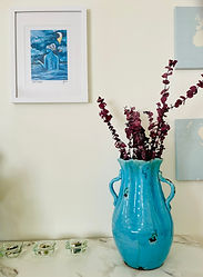 Water Goddess art print displayed as decor. 
