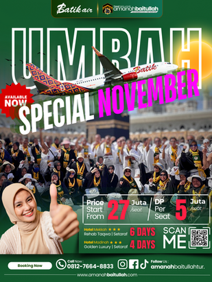 Paket Umrah November Special Harga Rp. 27 Juta ✅