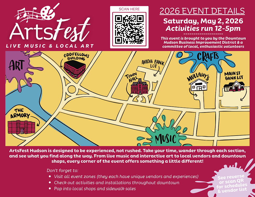 How to Find Everything You’re Looking For and More at ArtsFest Hudson 2026