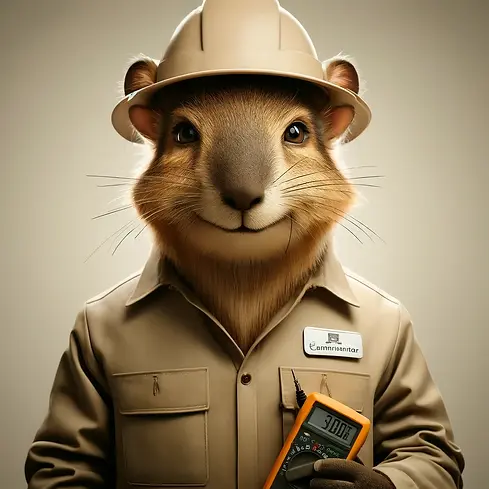DALL·E 2024-04-25 20.08.29 - An agouti dressed as a service technician in a style inspired