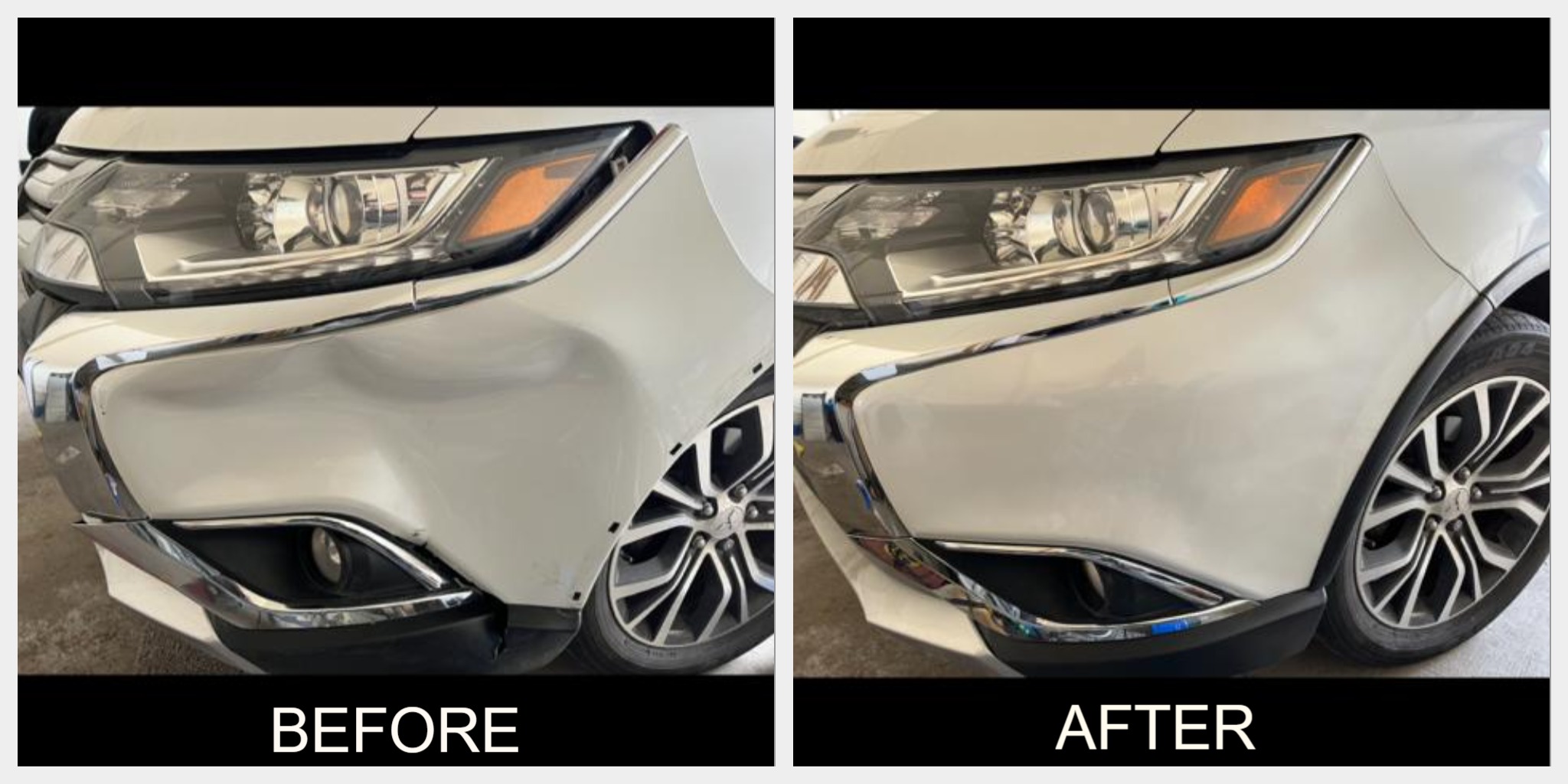 Mobile dent repair before and after