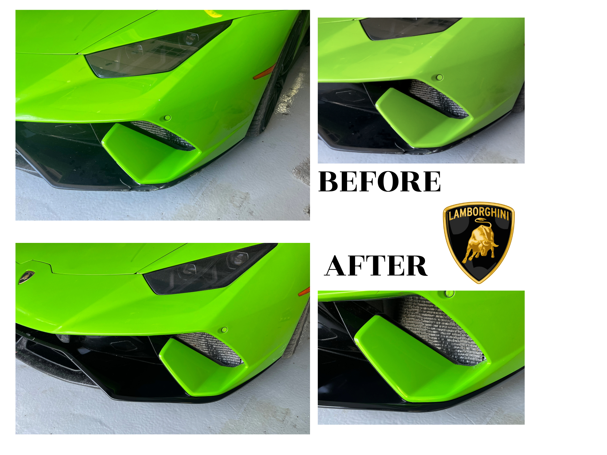 Luxury vehicle bumper repair project