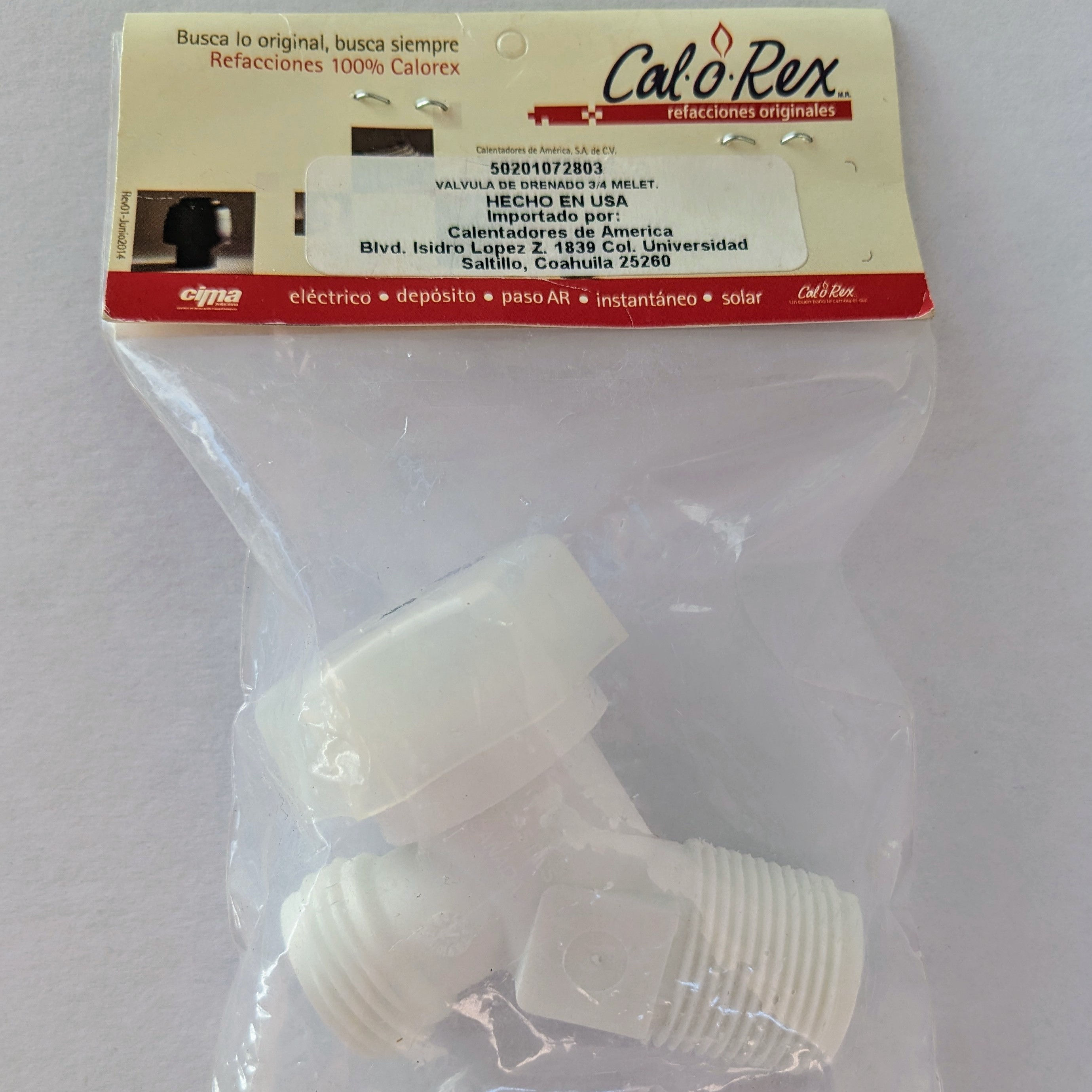 Válvula de Drenado 3/4 Calorex