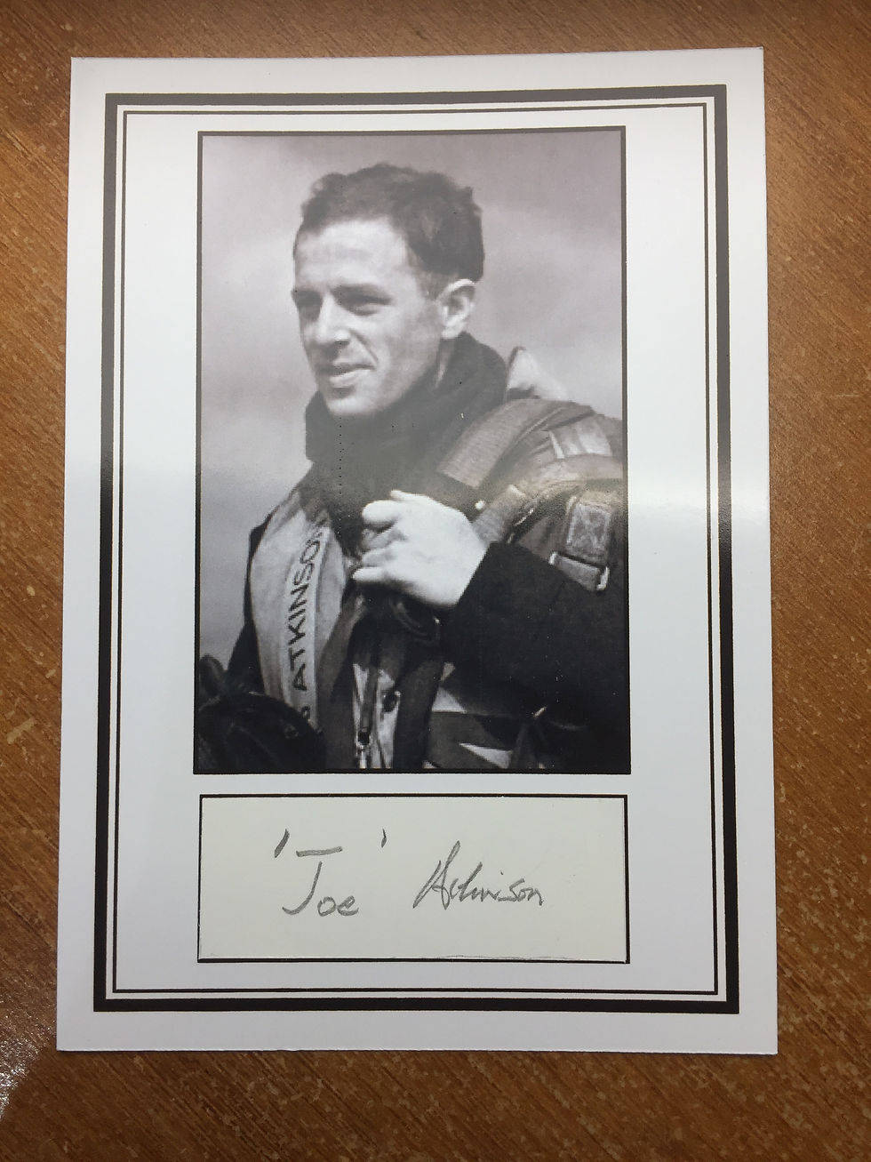 RAF 609 Sqn Spitfire Pilot Sir Alec Atkinson Signed bookplate