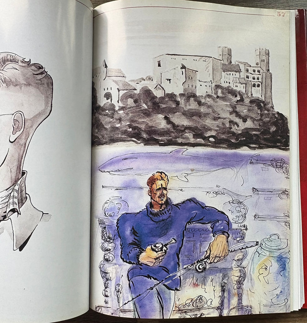 Thumbnail: Voices of Colditz Douglas Bader Signed Original Drawing Remarque & 2 POW signed