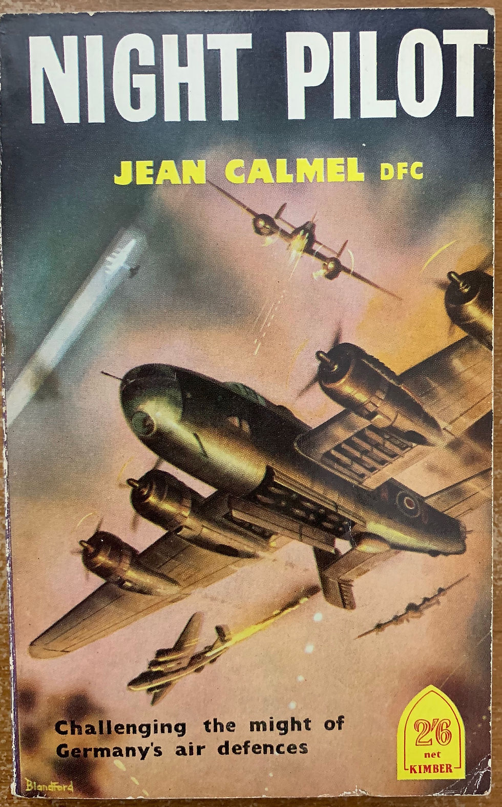Very rare Night Pilot 1957 paperback Ellington French Sqn account