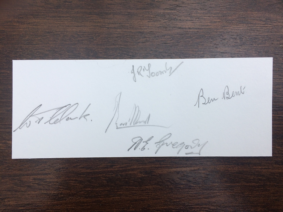 Battle of Britain pencil signatures