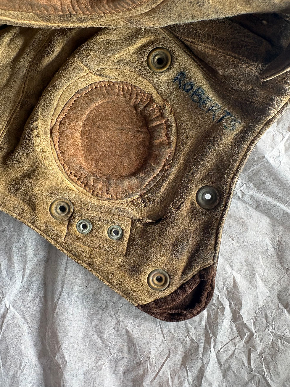 Thumbnail: Early 1st Pattern C-Type Helmet 22c/879 stamped Unwired Capped Ears with goggles