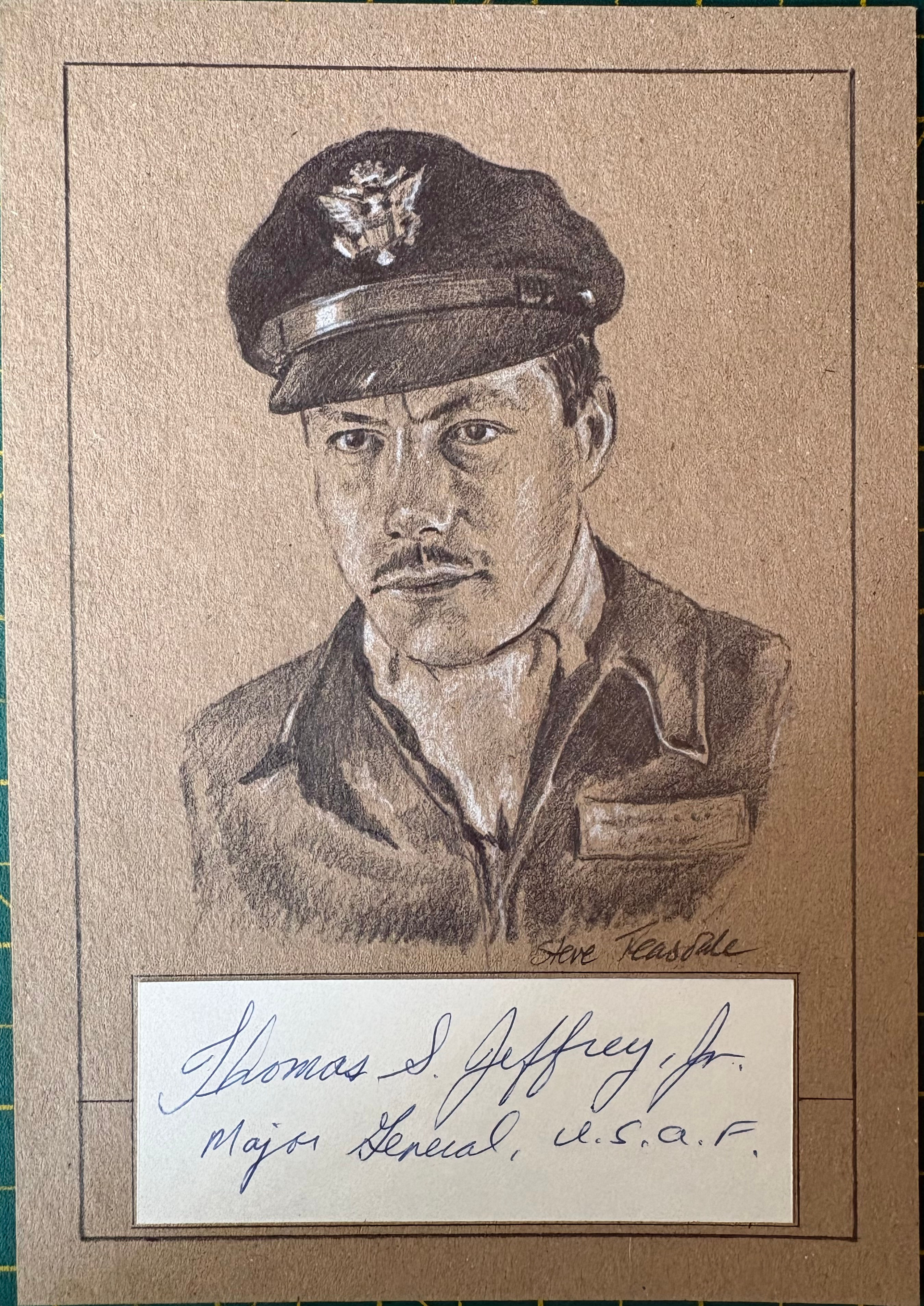 Masters Of The Air Commander Thomas Jeffrey Signed Original Drawing Bookplate