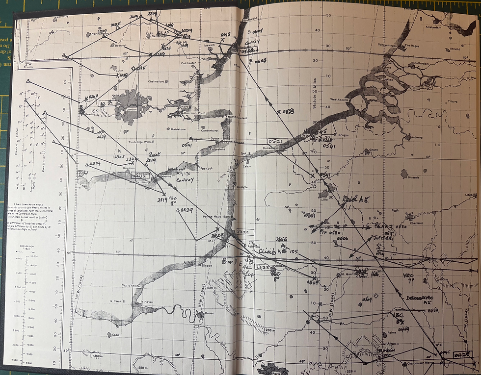 Thumbnail:  Bomber Command 218 Sqn Navigator Signed & Remarqued Hardback
