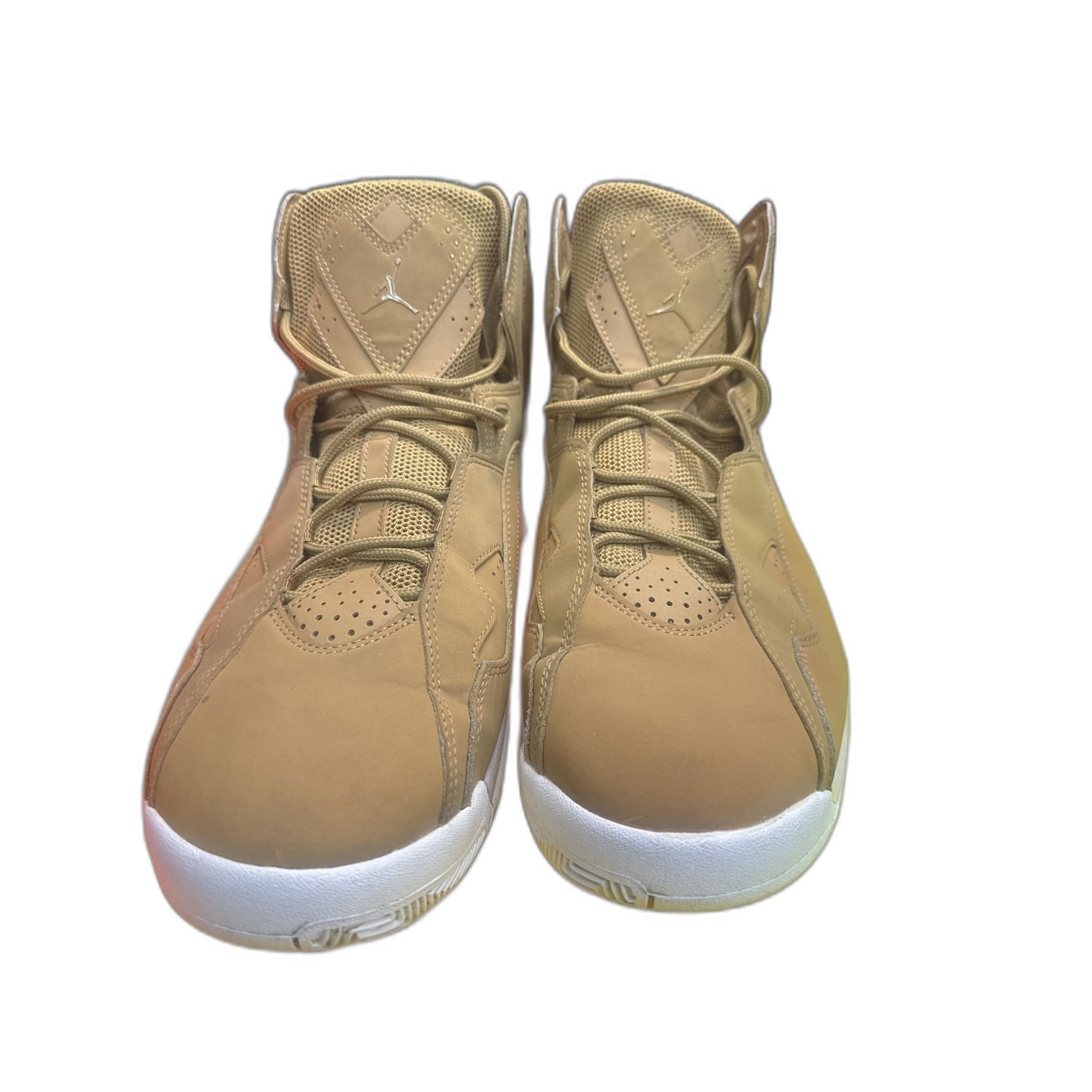 Nike Air Jordan True Flight High Top Sneakers Wheat Golden Tan Men's US 13