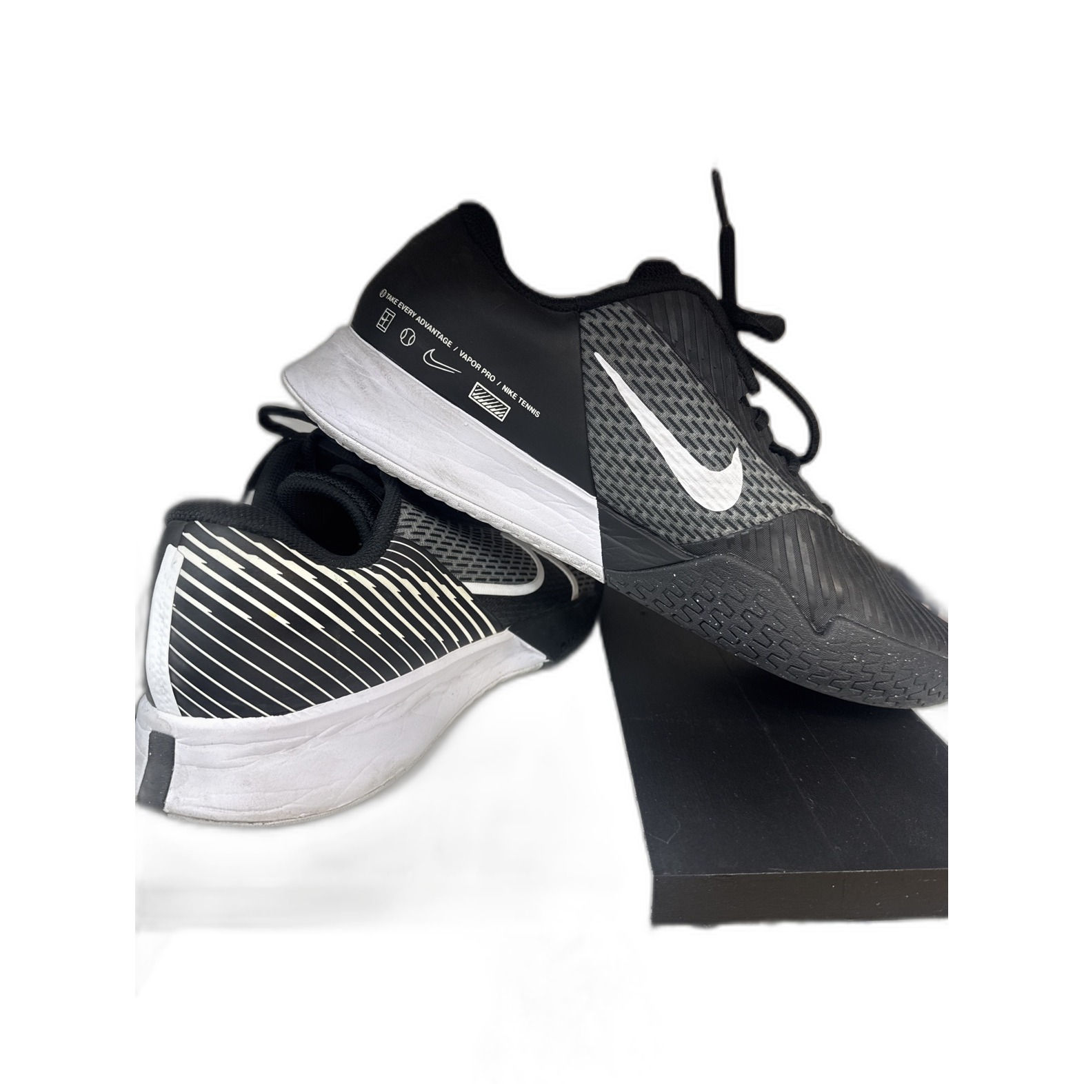 Nike NikeCourt Vapor Pro Tennis Shoes Black Grey White Men's US 10