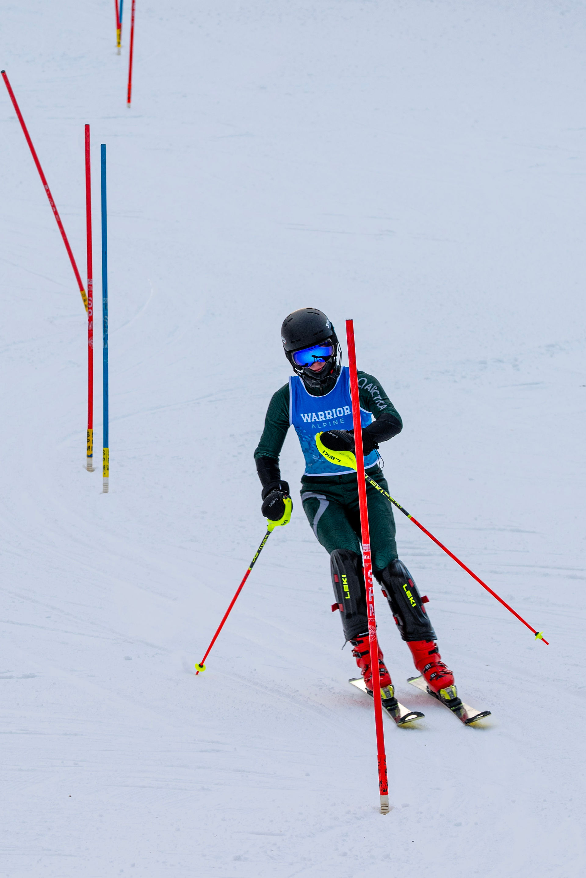 Alpine action from the Brainerd Warrior Alpine Holiday Invite at Mount Ski Gull