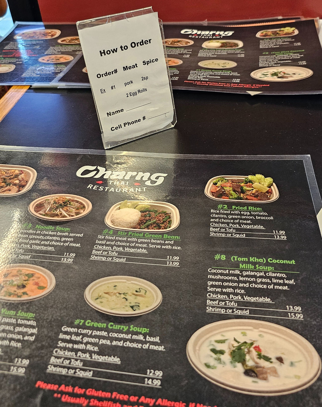 Menu | CHARNG THAI RESTAURANT | Hackensack, MN