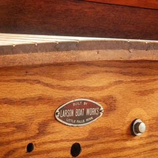 Vintage Larson and Crestliner boats on display at the 2025 Classic Larson Boat Show in Nisswa, Minnesota