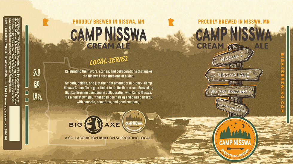 Camp Nisswa Cream Ale - Big Axe Brewing Company | Nisswa, MN