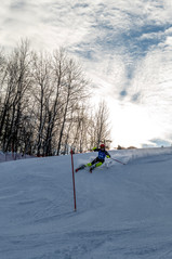 Alpine action from the Brainerd Warrior Alpine Holiday Invite at Mount Ski Gull