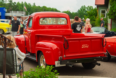 Classic cars and crowd scenes from the 7th Annual A&W Nisswa Cruisin' Night on July 5, 2025, in Nisswa, MN.