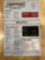 Gas Can Bar & Grill - Menu 2024