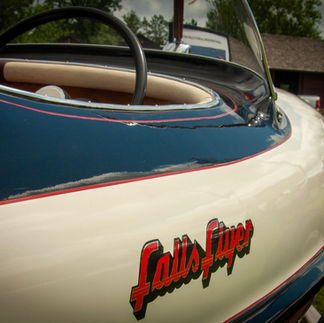 Vintage Larson and Crestliner boats on display at the 2025 Classic Larson Boat Show in Nisswa, Minnesota