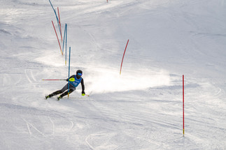 Alpine action from the Brainerd Warrior Alpine Holiday Invite at Mount Ski Gull